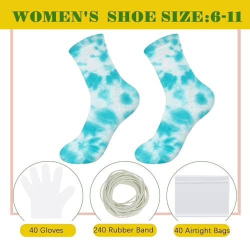 Image of Silkfly White Cotton Socks for Tie Dye White Crew Ankle Socks Tie Dye kit Party Supplies (Large,10 Pairs)