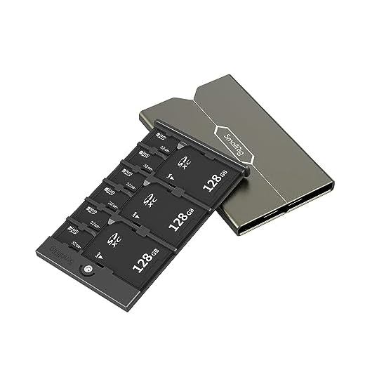 SMALLRIG Memory Card Case Custodia per Scheda di Memoria a 6 Slot Archiviazione - 2832