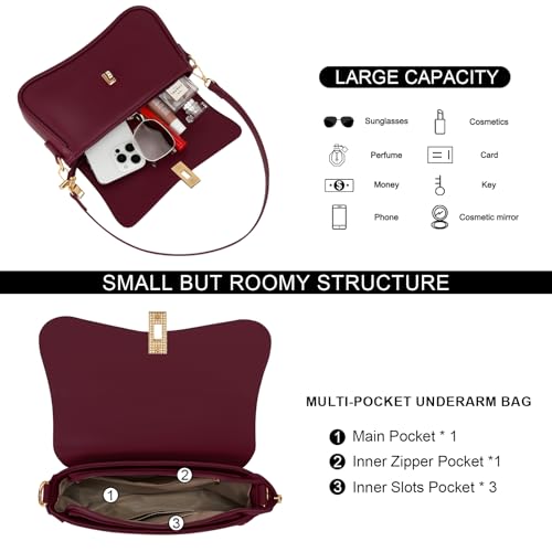 Image of KKXIU Shoulder Bag for Women Small Clutch Purses Cute Hobo Handbag Trendy Underarm Bag