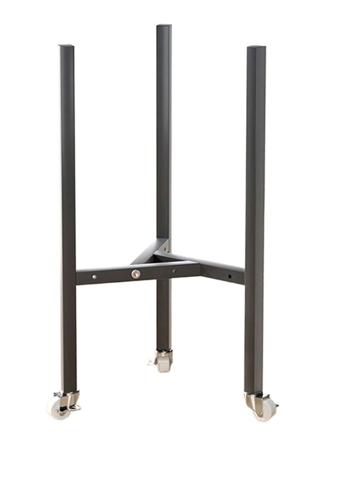 WEQYFDC Plant Stand Riser Adjustable Plant Stand Fits Pot Metal Planter Easy Assembly Expandable Shelves Furniture(Black 50CM wheels)
