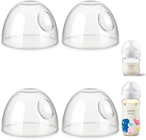 Replacement Lids Compatible with Philips Avent Natural Baby Bottles, Extra Secure Leak-Proof Caps for Travel, BPA-Free, High-Toughness Protective Covers for Glass & Plastic Bottles, 4-Pack