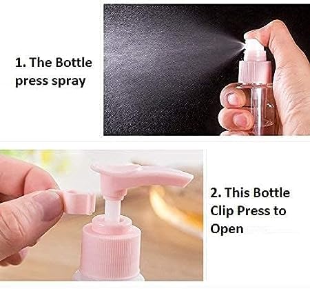 Mincer Leak Proof Portable Toiletry Empty Sprayers Bottle Containers Set | Cosmetic Toiletries Travel Pouch Refillable Spray Bottles Kit for Lotion Body Wash (Green) (9 Pcs) 4