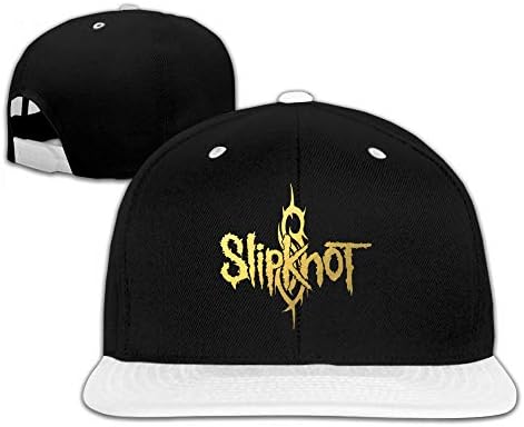 Slipknot Womans Man's Novelty Flat Bill Snapback Hat Hip Hop Baseball Cap Youth Headgear White