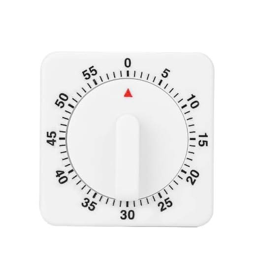 KSTEE Temporizador de cocción de Cocina - portátil 60 Minutos Cuenta Regresiva Temporizador mecánico for Hornear Herramienta Cocina for cocinar Preparación Alimentos Blanco Temporizador mecánico
