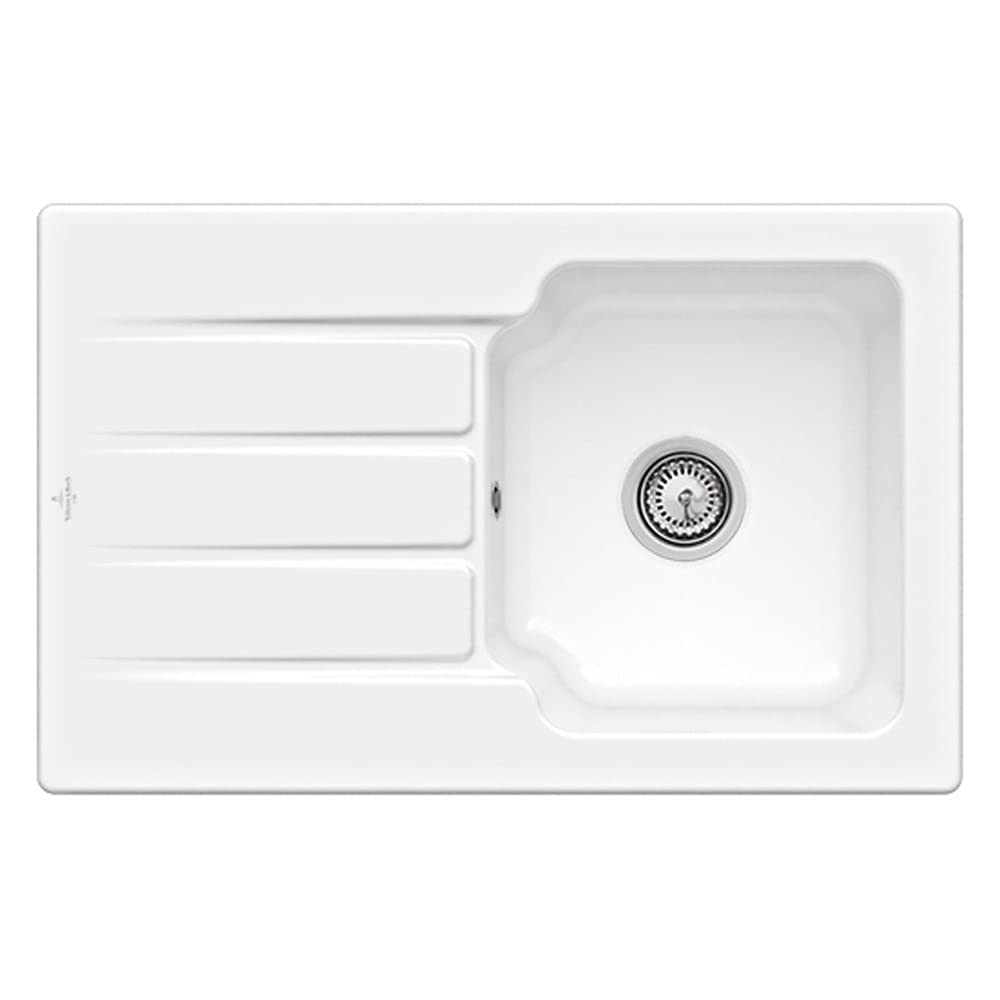 Villeroy & Boch Architectura 45 1.0 Bowl White Ceramic Kitchen Sink - NO Waste