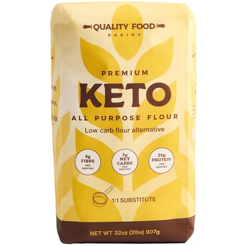 Image of Quality Food Baking - Keto All-Purpose Flour 2lbs | Premium Low-Carb Baking Mix | 1:1 All-Purpose Flour Alternative, For High Protein, Keto-Friendly Baking, 3g Net Carbs, 25g Protein (Pack of 1)