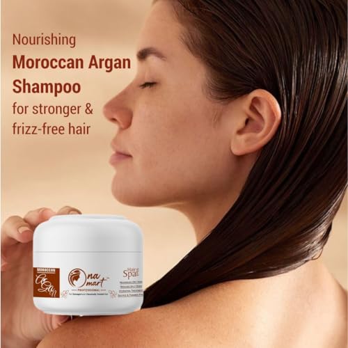 Image of Moroccan Argan Oil Hair Spa Mask 200gm | Deep Conditioning Hair Mask for Dry, Frizzy & Damaged Hair | Sulfate & Paraben Free