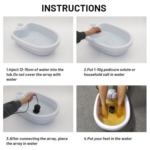 Ionic Foot Spa at Home Detox and Cleanse, 2.0 Ion Leg Spa, Ionic Detox Foot Bath Machine with Professional Tub Basin, Body Calf Relaxed and Relieved (with Basin) - 5