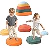 41gdyjroevl - Balance Stepping Stones for Kids 5pcs Non-Slip River Stones Obstacle Course Play Indoor and Outdoor Coordination Game Sensory Toys Toddler Ages 3 4 5 6 7 8+
