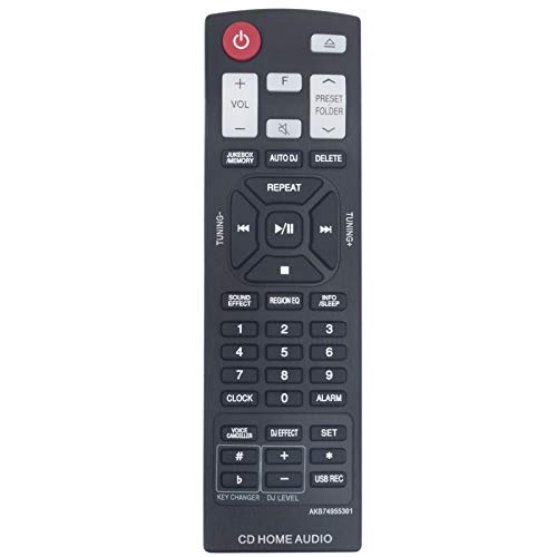 AKB74955301 New Replacement Remote Fit for LG Mini HiFi System CM9960 (CM9960, CMS9960F) CM9760 (CM9760, CMS9760F) CM8360 (CM8360, CMS8360F) Remote AKB74955301 New Replacement Remote Fit for LG Mini HiFi System CM9960 (CM9960, CMS9960F) CM9760 (CM9760, CMS9760F) CM8360 (CM8360, CMS8360F) Remote