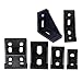 2020 2028 3030 3060 4040 Black Corner Fitting Angle Aluminum L Connector Bracket Fastener Match use Industrial Aluminum Profile Linear Motion Guides(2020,5pcs)
