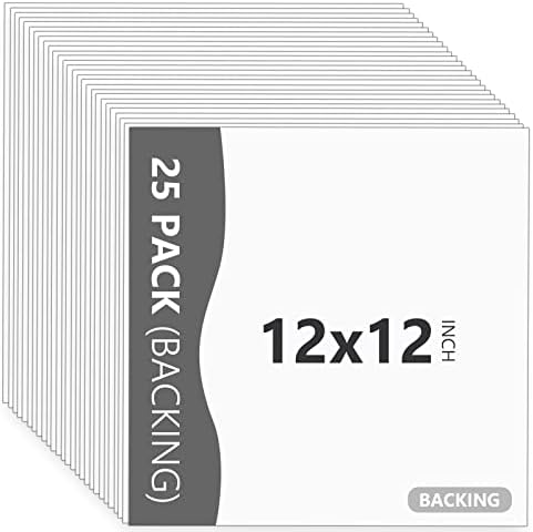 Somime 25 Pack Backing Boards Only - 12x12 Uncut White Mats Matboards, Acid Free & White Core Backerboards, Ideal for Photos/Pictures/Prints/Frames/Arts