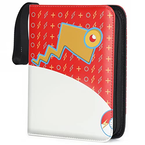 4-Pocket Compatible with Pokemon Card Binder for Trading Cards Sleeves, Card Holder Binder Fits 440 Cards, Card Storage, Card Case, Card Album, Card Book for Cards Organizer Card Collection Binder
