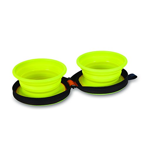 Petmate 1.5-Cup Silicone Duo Travel Bowl #TOP1
