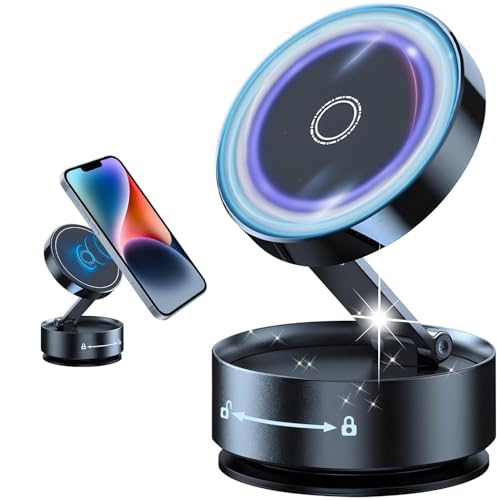 Magnetic Vacuum Suction Car Phone Holder 360° Adjustable, Strong ...