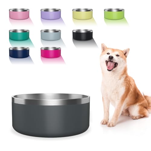 WENBOKMIN Dog Bowl, Stainless Steel Dog Food and Water Bowl