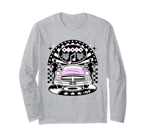 Rockabilly Ropa Rockera Estilo Retro Años 50 Rock and Roll Manga Larga