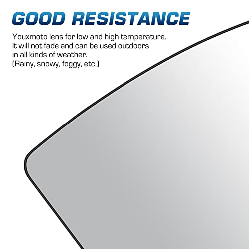 Youxmoto Driver Left And Passenger Right Side Heated Mirror Glass Replacement For 2014-2021 Ram Promaster 1500 2500 3500 Side View Convex Upper Mirror Glass With Rear Holder, Oem Ch1320376 Ch1321376 #TOP4