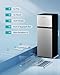 EUHOMY 7.4 Cu.Ft. Refrigerator with Freezer, 2 Door Fridge, Large Capacity,Adjustable Thermostat, Refrigerator for Kitchen/Dorm/Apartment/Garage - Food Storage or Cooling drinks, Silver