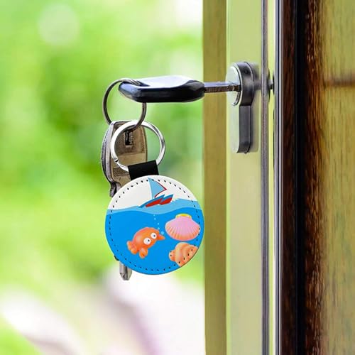 Image of 12 Pcs Sublimation Blank Keychains,PU Leather White Keychains Ornament Pendants for Man Women Crafts Heat Transfer