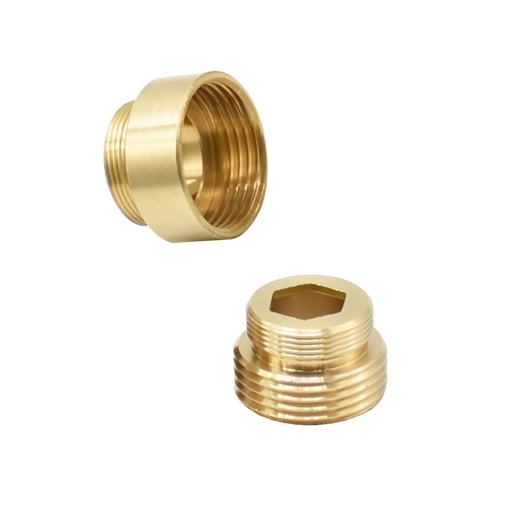 Connettore in ottone da 3/4" a filettatura M22 per rubinetto da giardino e domestico, raccordo di giunzione resistente.
