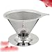 Wiederverwendbarer Kaffeefilterhalter Edelstahl Tropfkaffeefilter Trichter Metallgewebe Kaffee Teefilterkorb Werkzeuge-Hellgrün