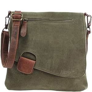 LECONI Umhängetasche für Damen Crossbag Veloursleder Echtleder Natur Damentasche Schultertasche Ledertasche Freizeittasche für Frauen Wildleder Handtasche 29x29x6cm LE3027-VL