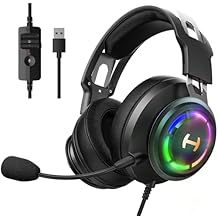 Edifier 7.1 Hi-Res Sound PC Gaming Headset Weird USB Over-Ear Headphone Noise Cancelling Mic RGB Light for PC PS4 Laptop Mac Desktop