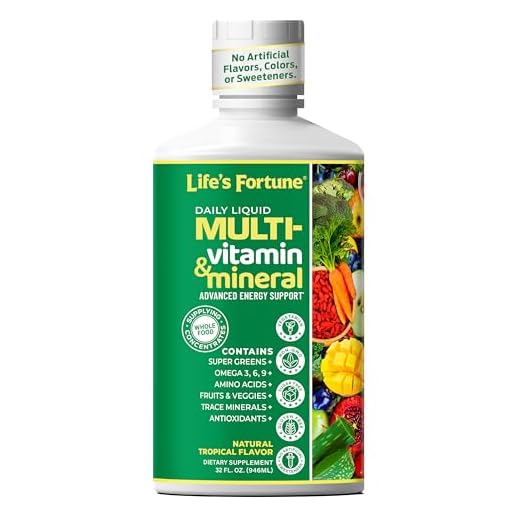 Life's Fortune Whole Food Multivitamin Liquid, Natural Energy Source, Full Spectrum of Vitamins, Minerals, Antioxidants, Amino Acids, Enzymes, Superfood Greens, Fruits, Veggies & More, 32 Fluid Ounces
