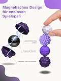 Willingood Silikon Magnetkugeln Fidget Toys, 8 Stück Magnetische Kugeln Sensorik Spielzeug, Tragbares Anti-Stress Spiel Ball, Stimming Sensory Toy für Kinder und Erwachsen (Lila)