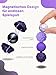 Willingood Silikon Magnetkugeln Fidget Toys, 8 Stück Magnetische Kugeln Sensorik Spielzeug, Tragbares Anti-Stress Spiel Ball, Stimming Sensory Toy für Kinder und Erwachsen (Lila)