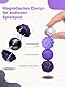 Silikon Magnetkugeln Fidget Toys, 8 Stück Magnetische Kugeln Sensorik Spielzeug, Tragbares Anti-Stress Spiel Ball, Stimming Sensory Toy für Kinder und Erwachsen (Lila)