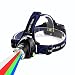 Tactical LED Headlamp Flashlight, Hunting Headlight Zoomable 3 Colors Exchange Red Light Green Light Lens and White Light Headlamp for Camping Hiking Fishing