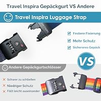 travel inspira Kreuz Koffergurt mit Zahlenschloss mit TSA und Namensschild – Ansicht 8