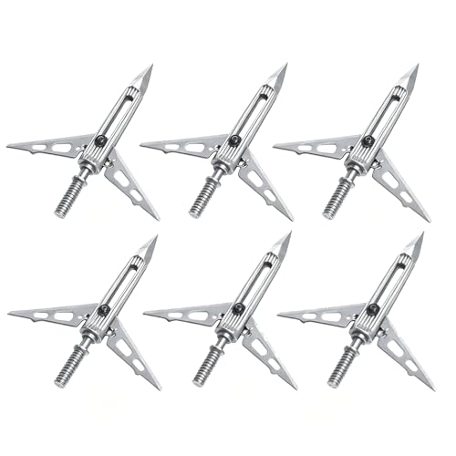 JIANZD Mechanical Expandable Broadheads 100 Grain 6 Pack, 2