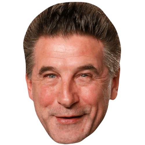 William Baldwin (Old) Maska z Celebrytą, Płaska Kartonowa Twarz, Elegancka Maska