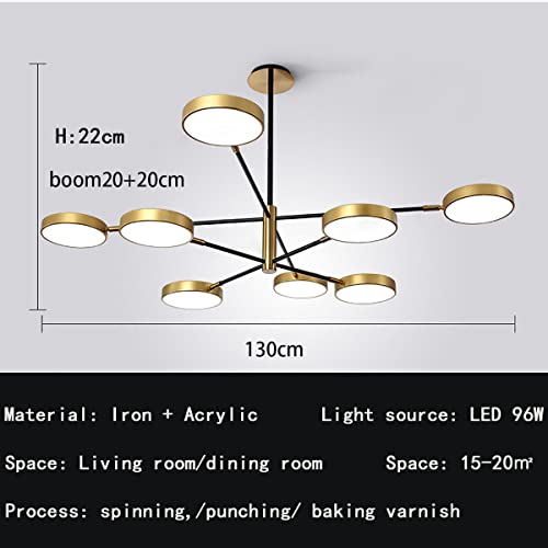 Ventilateur de plafond moderne avec lampe LED réglable pour salon - 3