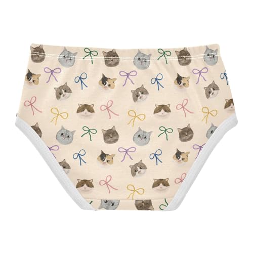 Girls' Underwear Ribbon Cat Cotton Stretch Comfort Toddler Panties2
