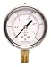 2-1/2" Oil Filled Pressure Gauge - Stainless Steel Case, Brass, 1/4" NPT, Lower Mount Connection 0-15PSI