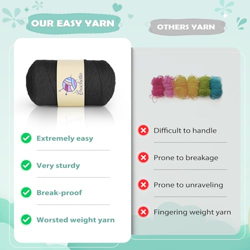 Image of Crochet Kit for Beginners, Crochet Starter Kit with Step-by-Step Video Tutorials, Crochet Animal Kits for Adults, DIY Craft Supplies (Magical Cats)