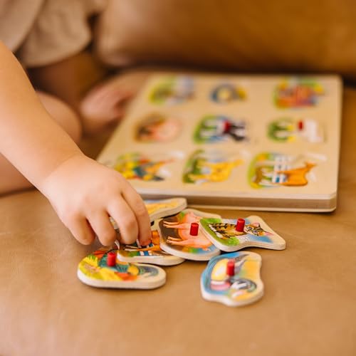 Melissa & Doug Farm Sound Puzzle - Wooden Peg Puzzle with Sound Effects (8 pcs) - image 7