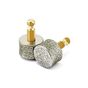QWORK Dog Nail Grinder Replacement Head, 10 PackPet Nail Grinder Diamond Tip Replacement, Professional Spare Grinding Head for Electric Pet Paw Trimmer Nail Grinder, Dog Claw Smoothing Grinder Bits