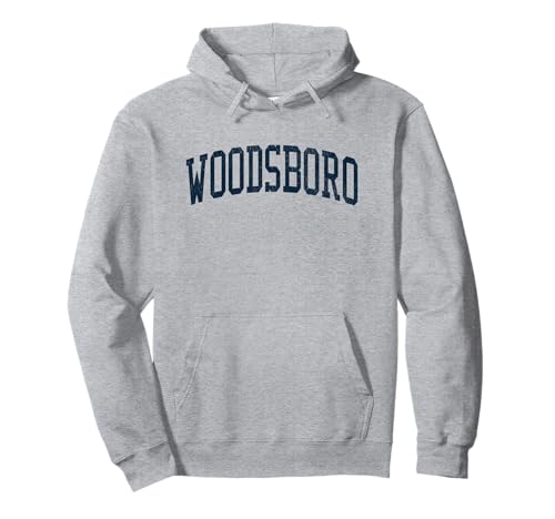 Woodsboro MD Vintage Athletic Sports JSN2 Navy Print Pullover Hoodie