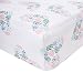 aden by aden + anais Classic Crib Sheet, 100% Cotton Muslin, Super Soft, Breathable, Tailored Snug Fit, Briar Rose - Floral Heart