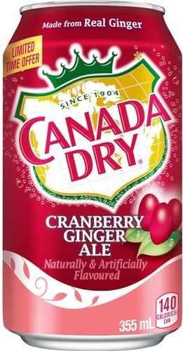 Canada Dry Diet Cranberry Ginger Ale Fridge Pack Cans, 355 mL, 12 Pack