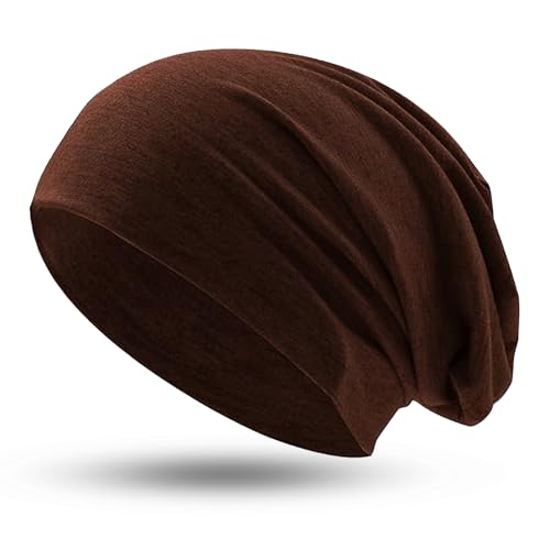 Hatstar Klassische Beanie Mütze in Braun, für Damen und Herren, weiches & atmungsaktives Material in Einheitsgröße, Übergangsmütze für Frühling, Sommer und Herbst