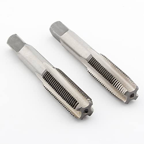 Image of 2pcs M10x1.0 Tap, M10 Metric Thread Tap Right Hand Thread Tapping Tool, HSS Thread Milling Taps (M10 x 1.0, Taper & Plug Tap)