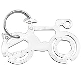 Christmas Stocking Stuffers for Men Adults Dad, Keychain Multi-tool 14 in 1 Pocket Gadgets Tools Bottle Opener Screwdriver, EDC Tool Key Ring Anniversary Birthday Gifts for Men Women (Bike)