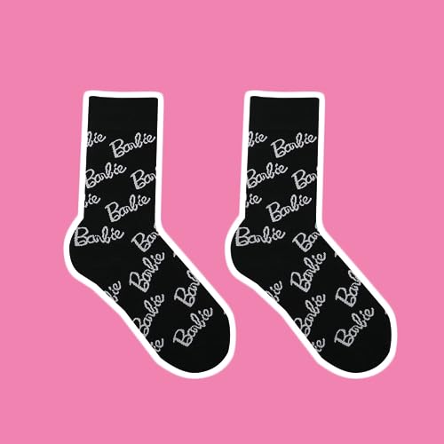 LilRoot Pink Active Socks Cute Letter Pattern Sports Breathable Cotton Crew Socks Aesthetic Casual Socks for Women- 2 Pairs3