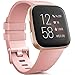 Vancle Bands Compatible with Fitbit Versa Bands for Women Men Rose Gold Silicone Wristbands for Fitbit Versa Bands/Versa Lite Bands